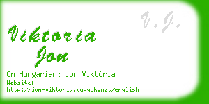 viktoria jon business card